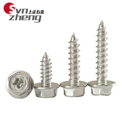 304 stainless steel cross flange self-tapping nail with concave outer hexagonal pad self-tapping GBWAM3M4M5M6M8