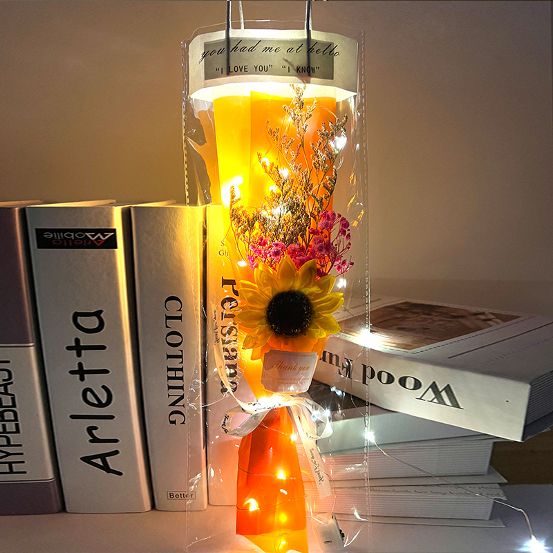 Festivalgeschenke Weihnachten Muttertag Blumensträuße Rosen Sonnenblumen Trockenblumen Konservierte Blumen Für Kindergartenlehrer Geschenk_voghion.com