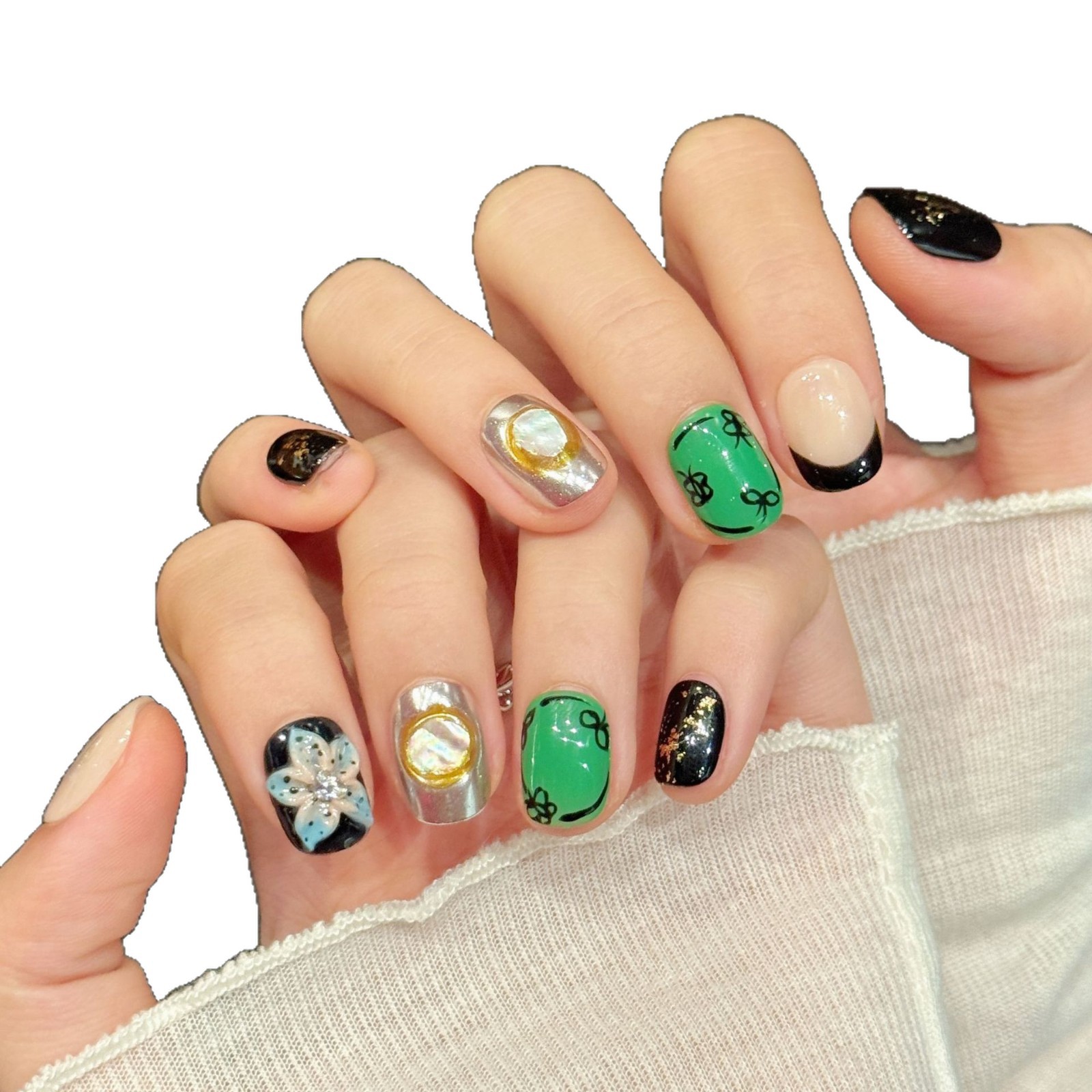 Yihe Original【Colección más vendida】Uñas postizas largas y cortas, puntas de uñas hechas a mano, pegatinas de uñas al por mayor.