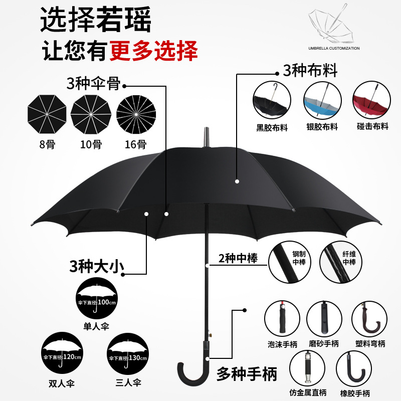 Paraguas personalizados logotipo publicitario paraguas automático de mango largo fibra completa personalizada gran fábrica de paraguas de golf al por mayor