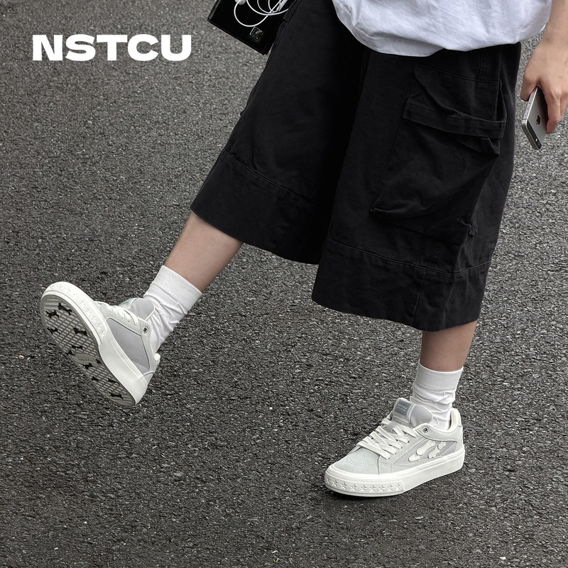 NSTCU Bone Shoes Skateboard Shoes 2026 New Original Sports Casual Shoes Street Retro Black Shoes for Women 1070