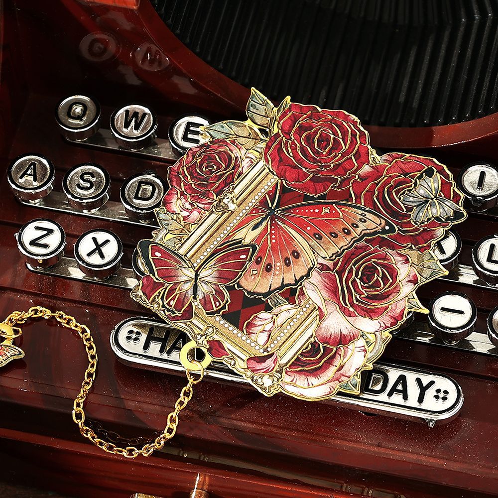 Infeel.me marcador de metal, narración de tiempo, reloj original, marcador de tema de rosa, marcador de lectura de estudiante