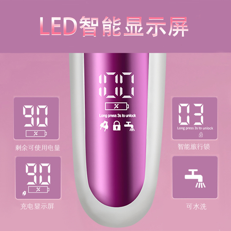 Máquina de afeitar multifuncional transfronteriza 3 - en - 1 depilación de cabello de molienda de pie conjunto de enfermería depilación doméstica al por mayor image 5