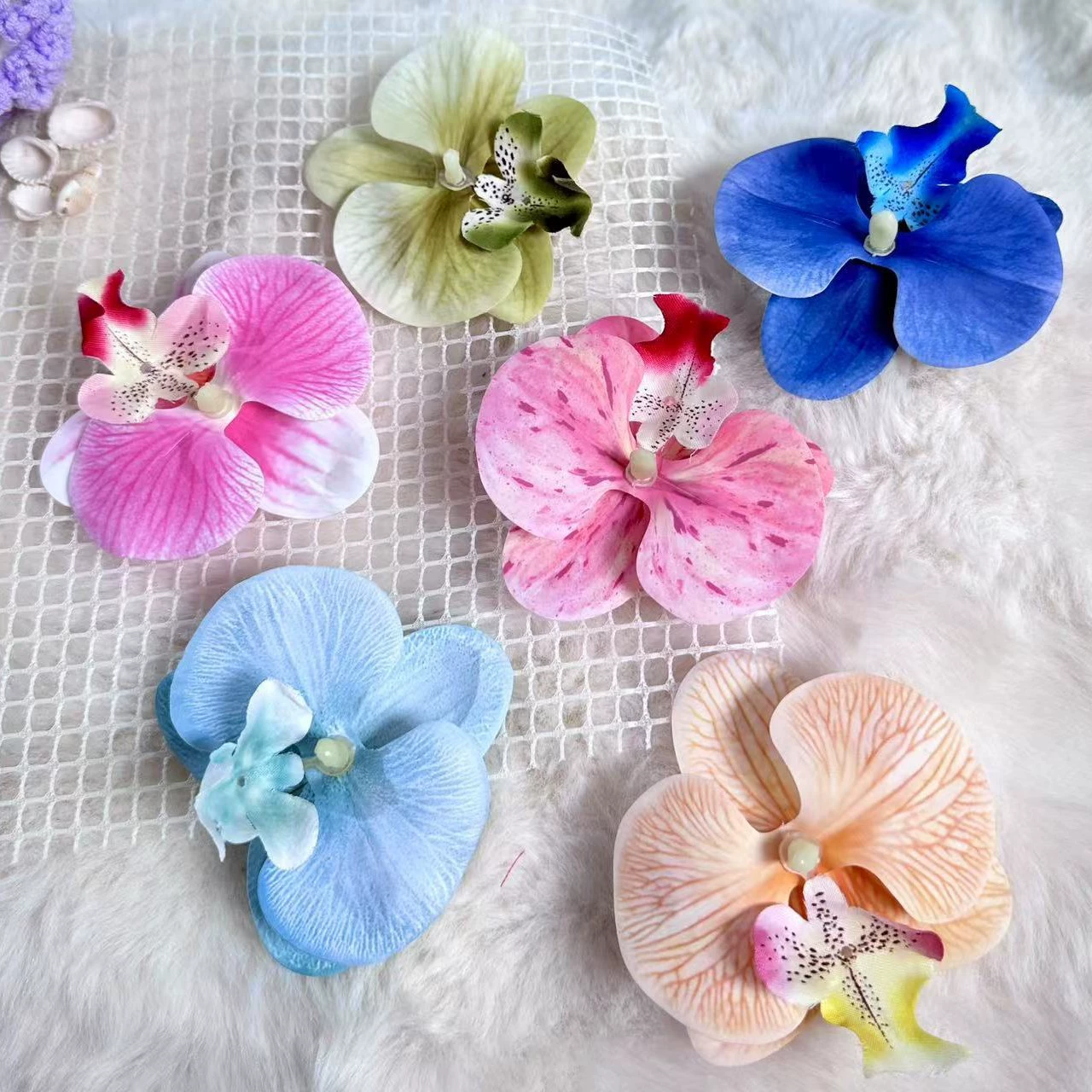 Имитация бабочки, орхидея, заколка для волос, аксессуары для головного убора, заколка для волос, материал, пакет, аксессуары «сделай сам», пленка, бабочка, орхидея, декоративный цветок
