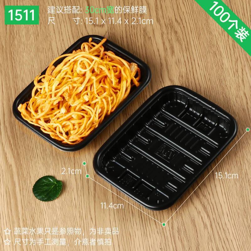 Plato desechable, caja de embalaje de verduras y frutas, bandeja fresca, caja de embalaje de alimentos para patos asados rectangulares, envío gratuito