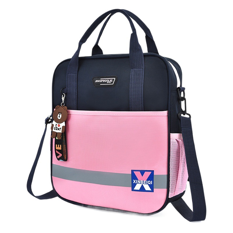 Children's School Bags for Primary School Students, Tote Bags with Printed Text and Logo, Book Bags, Tutoring Bags, Spine-Protecting and Weight-Reducing Bags