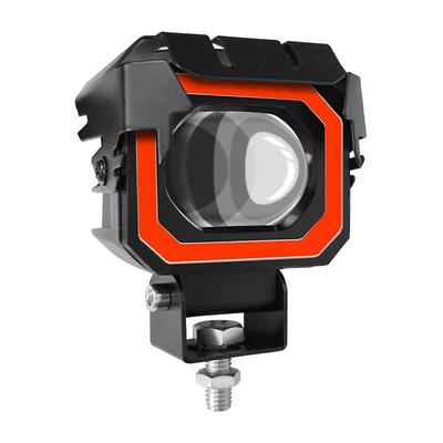 Cross-Border Motorcycle Electric Vehicle Led Motorcycle headlights, headlights - small-steel-cannon-with-hood-and-red-aperture