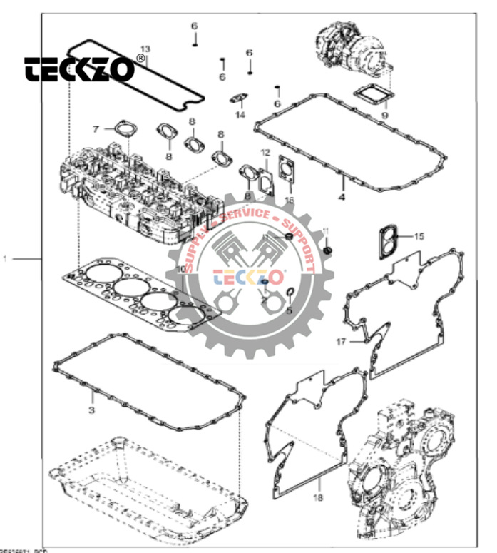 发动机配件QSK50 油封3081489适用于CUMMINS康明斯