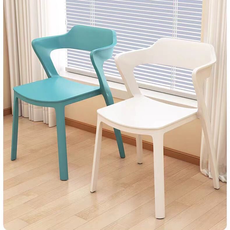 Comfortable Computer Chair for Long Sitting, Simple Dining Chair, Home Ergonomic Chair, Thickened Plastic Chair, Study Desk Chair with Backrest