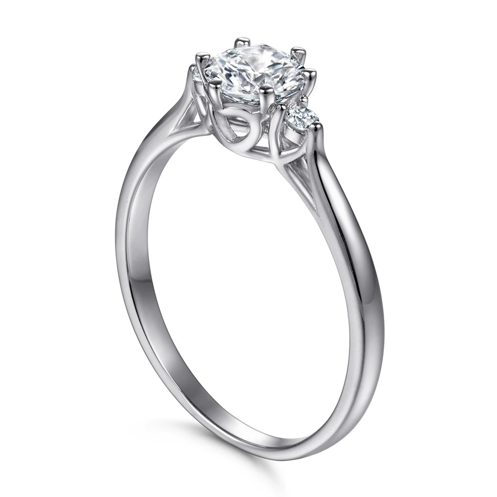 Wedding ring, fashionable zirconium, silver 925 sample