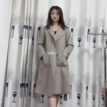 中长款2025春季战衣轻奢双面女风衣羊绒大衣女宽松遮肉反季乳白色