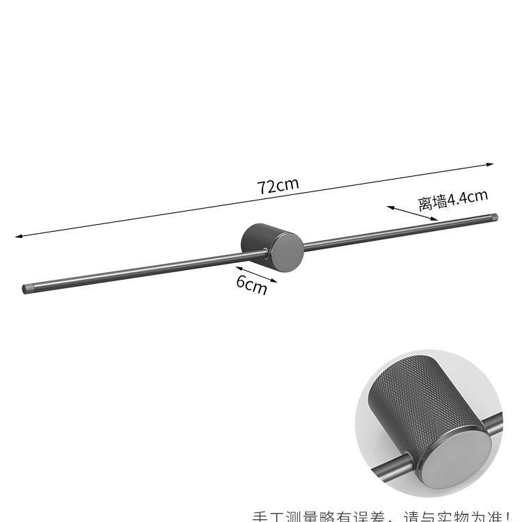 全铜毛巾架免打孔极简轻奢风格卫生间浴室壁挂单杆毛巾杆浴巾挂架|undefined