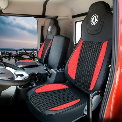 Modelə uyğun (Original) oturacaq örtükləri – Dongfeng Tianjin 140 160 - leather-ice-silk-black-and-red-a-set-of-driver-and-passenger-remark-model-when-placing-order-other-models-can-also-be-customized