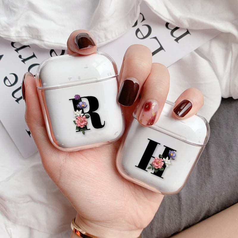 Suitable for Apple airpods Headphone Case 26 English Letter Third Generation Protective Case PC Hard Case Cute Transparent Suitable for Apple airpods Headphone Case 26 English Letter Third Generation Protective Case PC Hard Case Cute Transparent