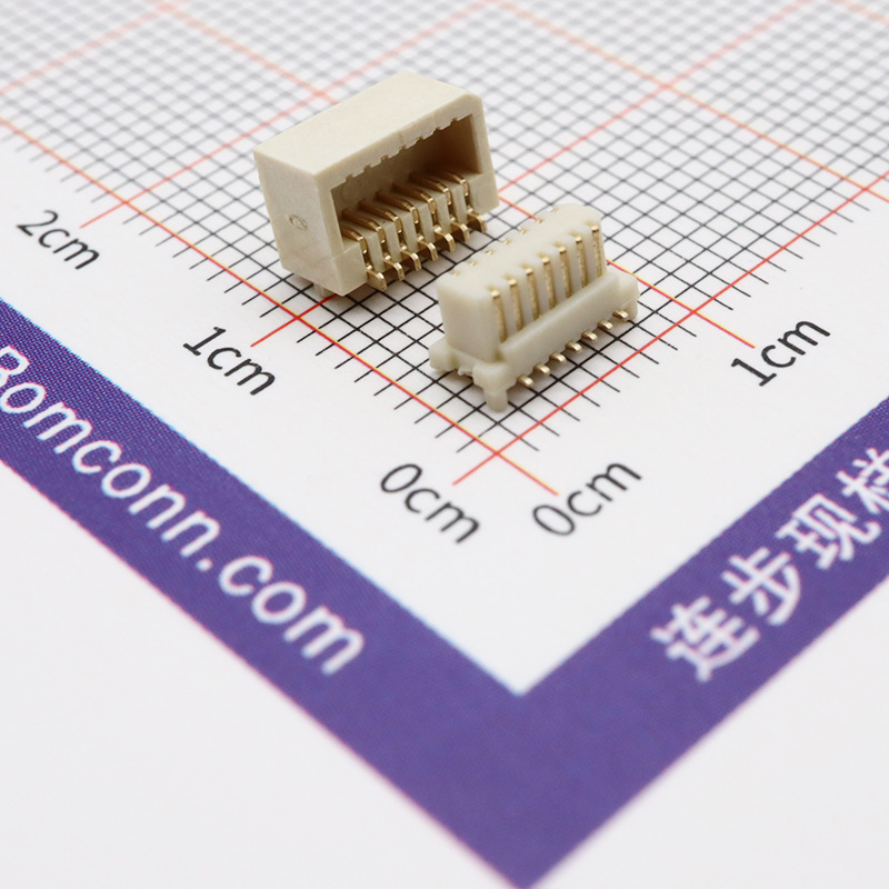 0.8间距单槽侧插14Pin板对板连接器合高5.2H电子元器件PCB公母座