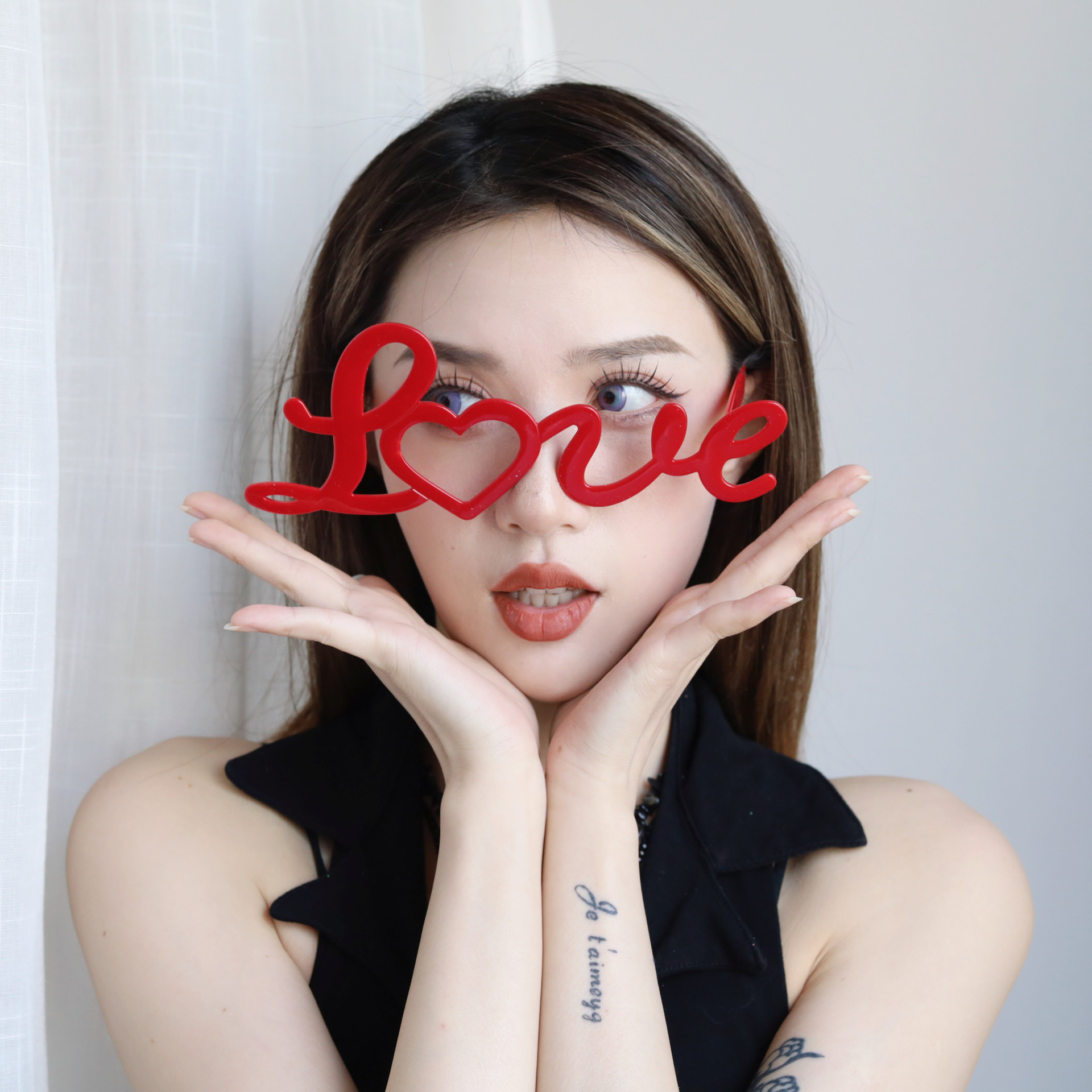 Gafas Decorativas de Corazón para San Valentín de Plástico ABS para Fiestas y Celebraciones