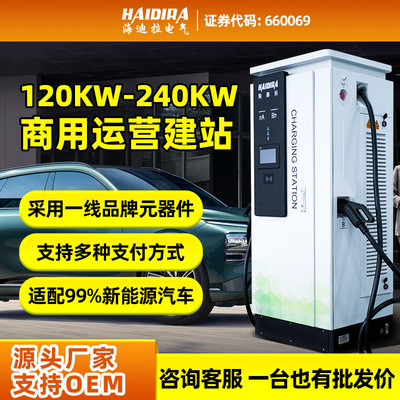 新能源汽车快充充电桩120KW/240KW商用直流双枪九孔重卡厂家国标|ms