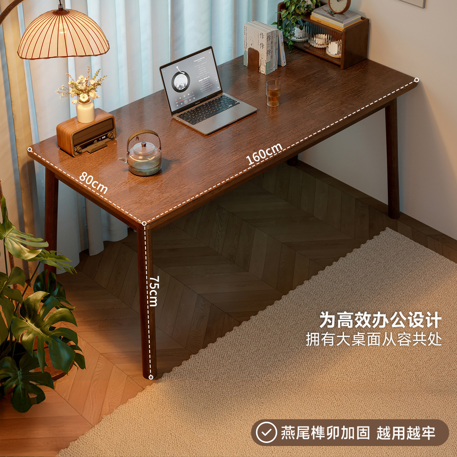 Mesa estrecha contra la pared de madera sólida para dos personas Mesa de estudio larga Mesa de escritura para estudiantes de escritorio de escritorio de escritorio