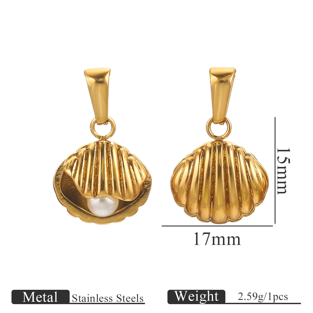 Acero inoxidable instills irregular soporte de perla imitación colgante DIY collar de acero de titanio pulsera joyas accesorios al por mayor