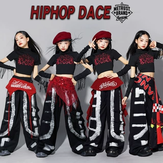 女孩jazz爵士舞演出服少儿流苏走秀潮装儿童街舞服装女孩炸街套装