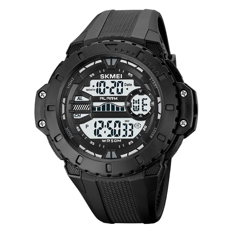 Reloj Electrónico Deportivo de Esfera Grande para Hombre 1885 de PU y ABS, Cronómetro, Impermeable 50m image 1