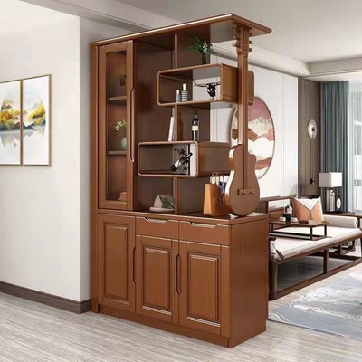 Between the Cabinet Office Partition cabinet Entrance cabinet screen a living room Curio solid wood Chinese style Wine cabinet Two-sided The door Shoe cabinet Foyer