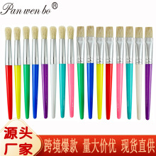 攀文博跨境4支平峰猪鬃毛画笔套装 美术学生DIY画画涂鸦水粉笔刷