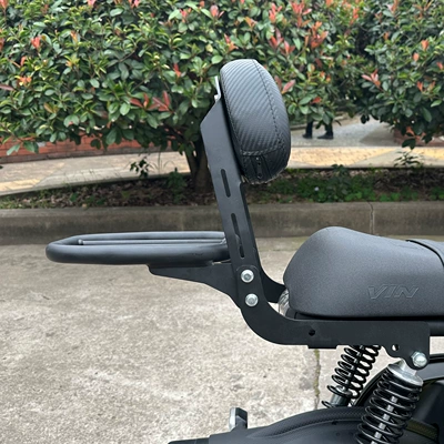 Non-destructive One-stop Modification, Motorcycle bumper - black-style-two-rear-backrest-tail-rack