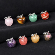 1718-Mini Apple Pendant天然水晶小苹果吊坠 平安夜圣诞跨境货源