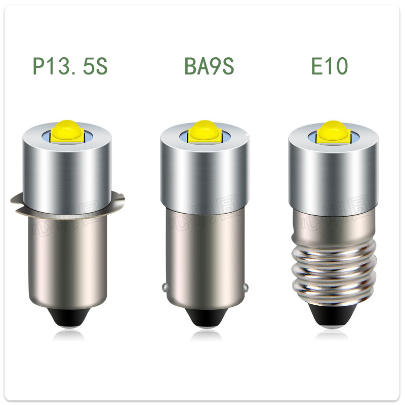 Cross-border hot-selling flashlight bulb P13.5S led bulb 3W plug lamp E10 bright small bulb 3V6V12V