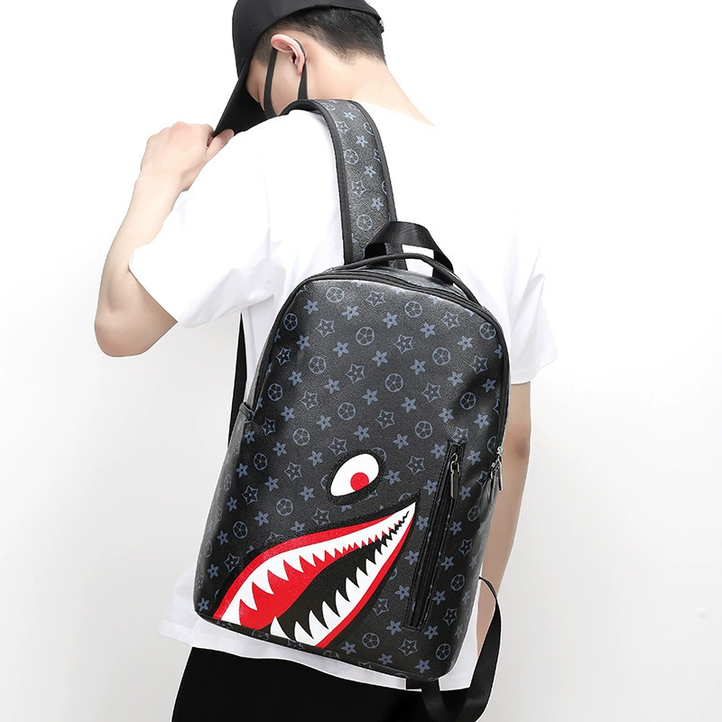 Shark for leisure, capacious high quality backpack to go out, for import