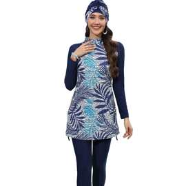 2026  swimwear 印花女士保守泳衣妇女沙滩泳衣burkini
