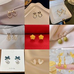 925 Silver Needle Earrings Femininity High Sense Niche Design Stud Earrings Opal Earrings