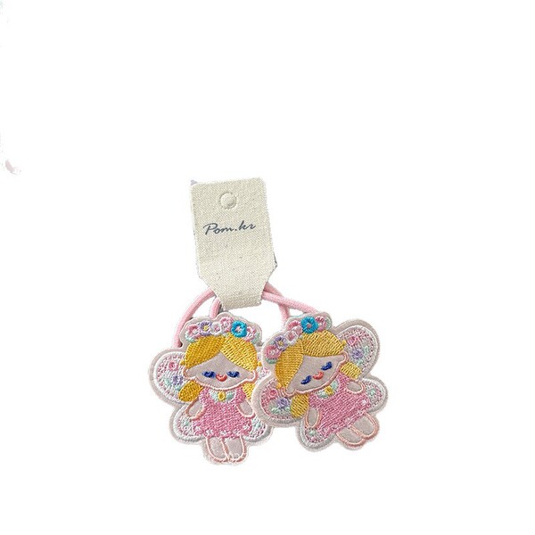 Cute cartoon elastic children's hair rope with pigtail