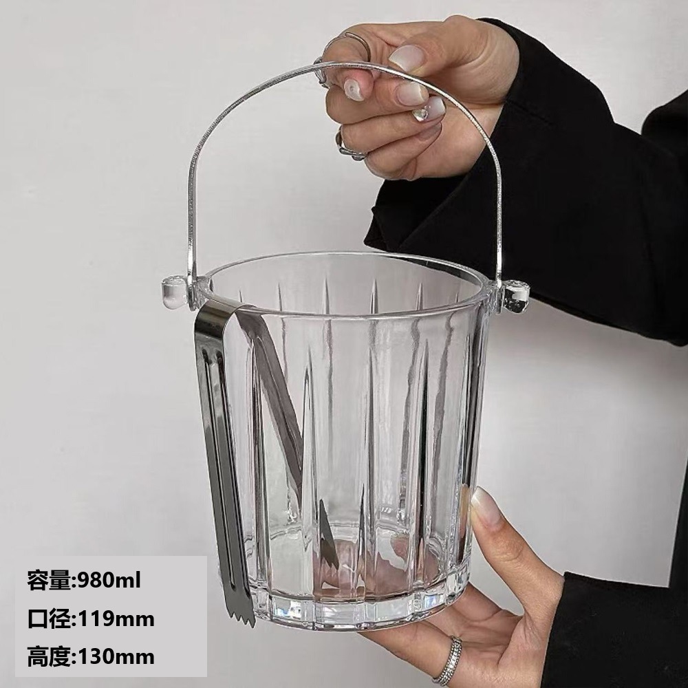 Vivir armoniosamente. Bar de hielo de vidrio portátil, bar casero, KTV helado, pequeño hielo europeo, cubos de hielo.