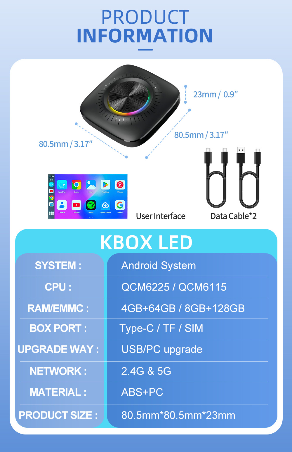 Cross-Border Wireless Carplay Box Qualcomm Qcm6225 Apple Android 13.0 System Connected In-Car Smart Box