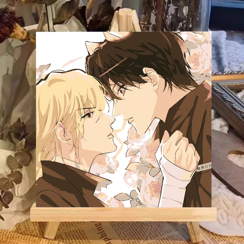 宮崎駿デジタル油絵DIY手描きぬりえ夏目友人帳ポニョ二次元アクリル画インスタ風|undefined