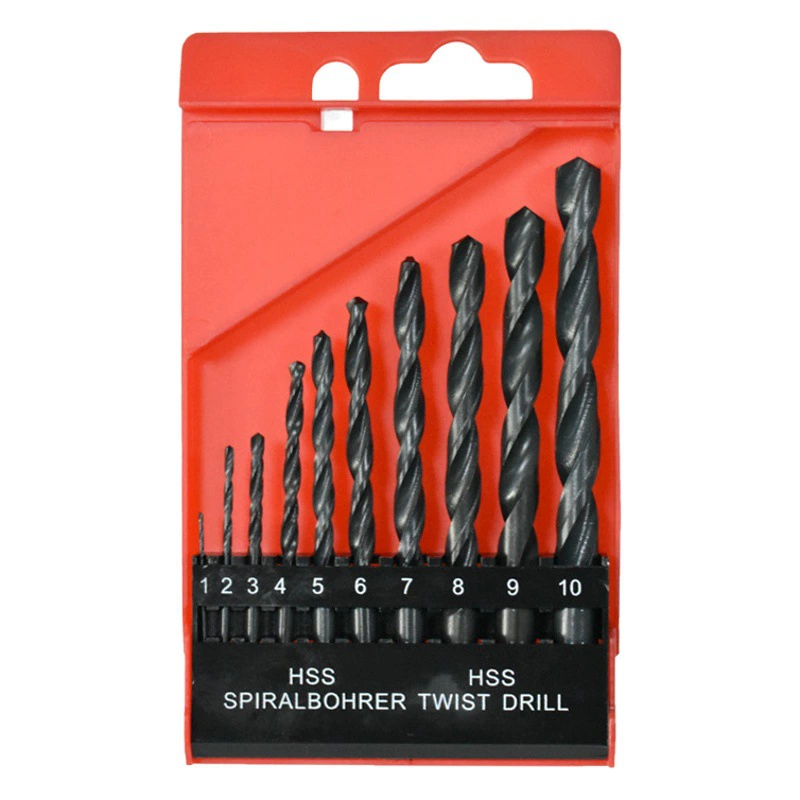 Прямая ручка спиральное сверло ручное сверло металлический пластиковый инструмент костюм Высокоскоростная сталь черное деревообрабатывающее спиральное сверло