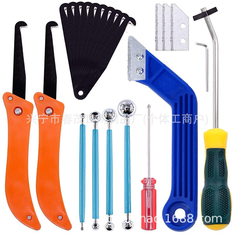 New Product 22-Piece Grout Removal Tool Saw Blade Grout Hand Saw Tile Seam Cleaning Brush Caulking Edge
