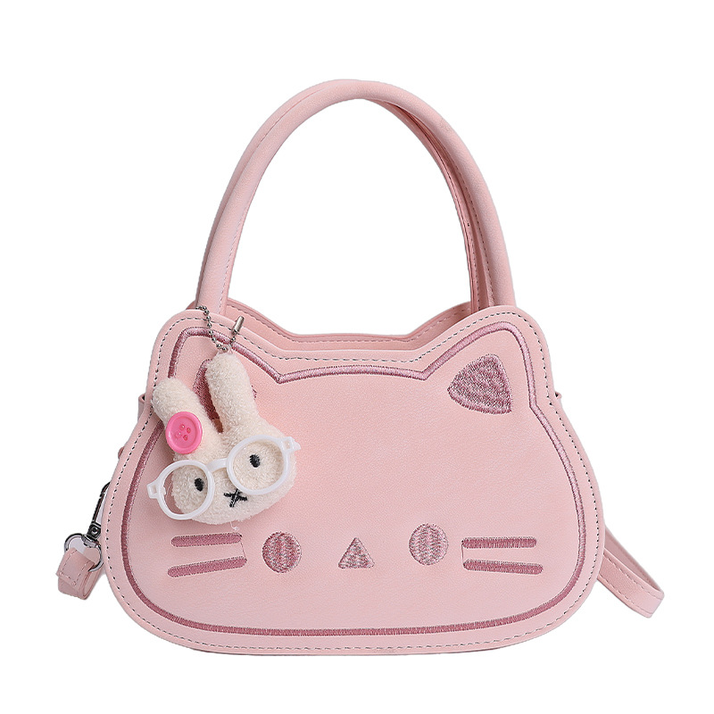 Diseño de nicho de dibujos animados pequeño bolso cuadrado adorable gato leche Hoh Hoh bolso de niña de moda de viaje de hombro mochila image 12