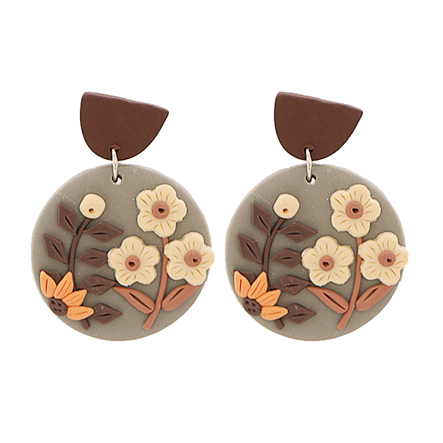 Korea Acrylic Flower Earrings Wholesale display picture 3