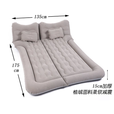 Suv Car Inflatable Bed, Flocking Inflatable Mattress for Off-Road Suv Rear Seats, Dual-Use for Indoor and Outdoor, Suitable for Sedans (Vehicle-mounted inflatable bed) - black-17513515cm-large-quantity-supports-mold-customization