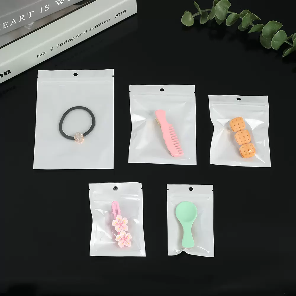 现货珠光袋珠光膜自封袋塑料透明包装袋手机壳数据线包装袋封口袋