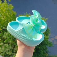 夏季儿童蝴蝶结拖鞋男女童室内防滑软底EVA萌拖可爱中小童亲子鞋