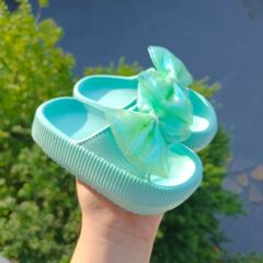 夏季儿童蝴蝶结拖鞋男女童室内防滑软底EVA萌拖可爱中小童亲子鞋