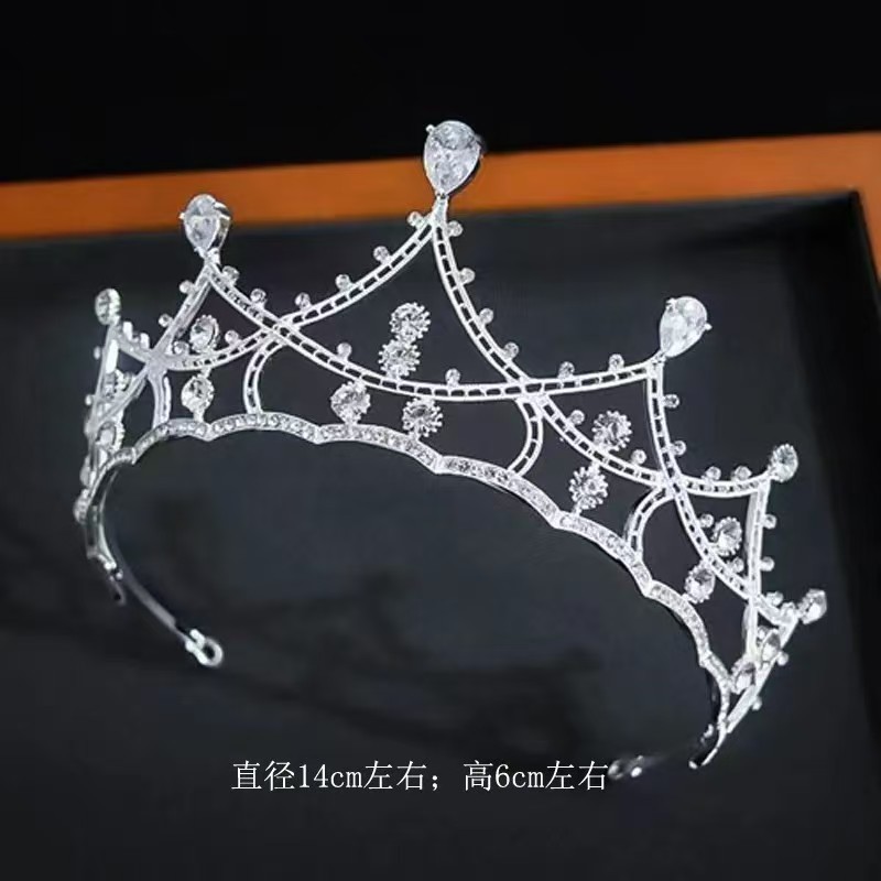 Moda princesa corona fiesta fiesta corona de cumpleaños novia principal vestido de novia corona accesorios para el cabello vestido de reina corona