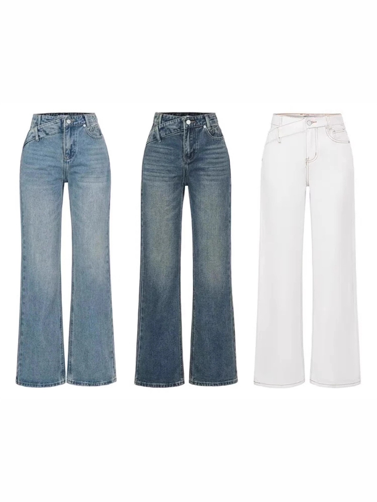 Design autumn loose straight jeans
