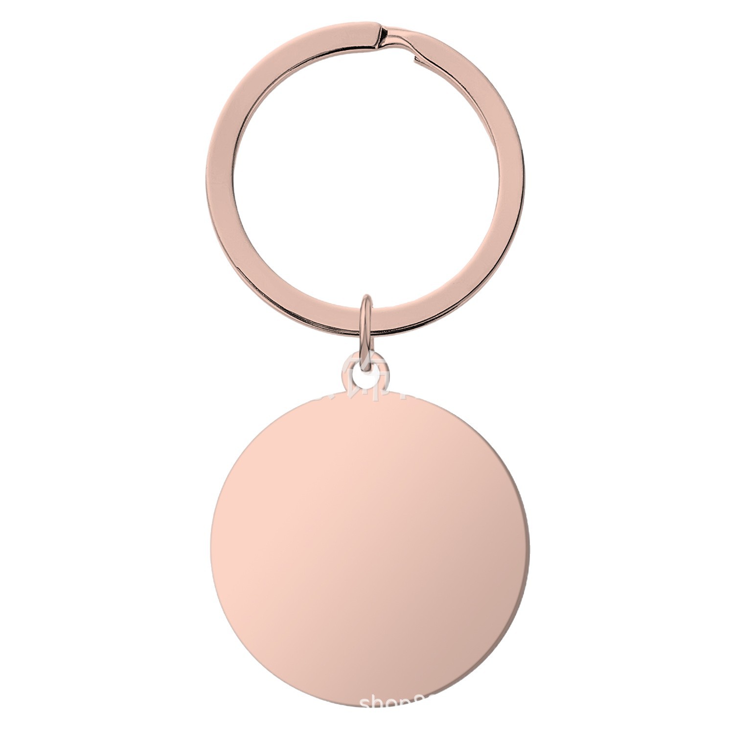 Fábrica personalizada llavero de acero inoxidable joyería en blanco negro redondo grabado de metal prueba accesorios de llave colgante