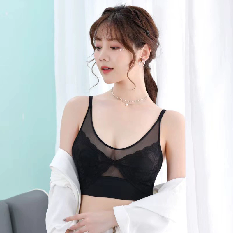 Summer bra top, underwear, breathable thin wireless bra