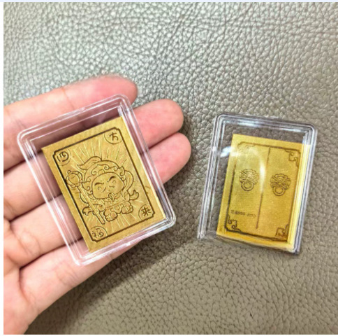 黄金手机贴足金999平安喜乐公主请发财招财进宝吉祥金贴礼品|undefined